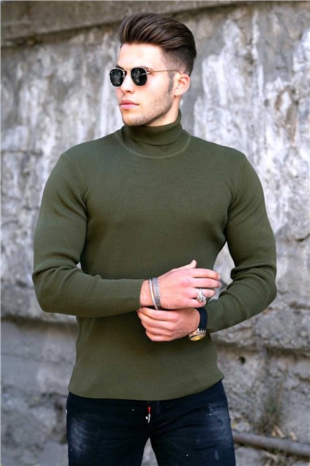 Maglione da uomo 4712 - Kaki 290065