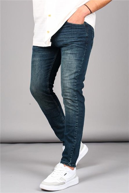 Madmext Blue Full Fit Jeans da uomo 6337 # 370665
