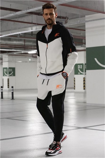 Set sportivo da uomo 5697 - Nero-Bianco #327846