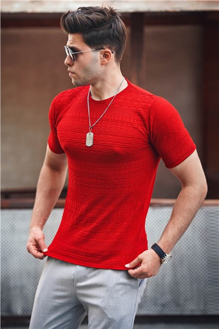 T-shirt da uomo 9288 - Rosso 288454