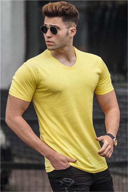 T-shirt da uomo 5281 - Giallo 306026