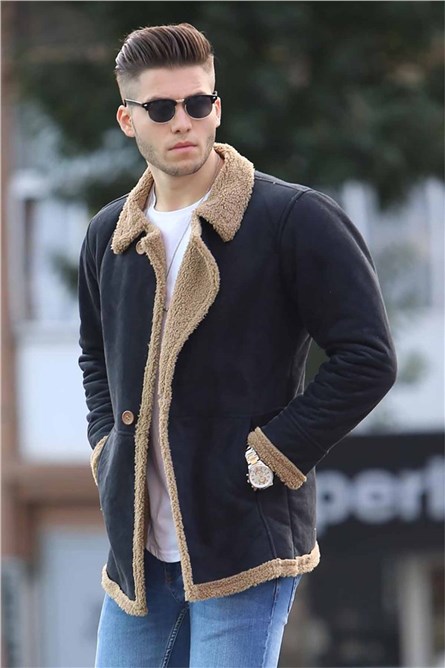 Madmext Giacca di velluto Uomo M-63 - Nero #286812