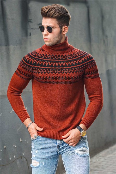 Maglione Uomo 4732 - Rosso Tegola 289805