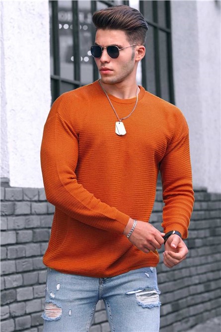 Maglione da uomo 4735 - Arancione 290268