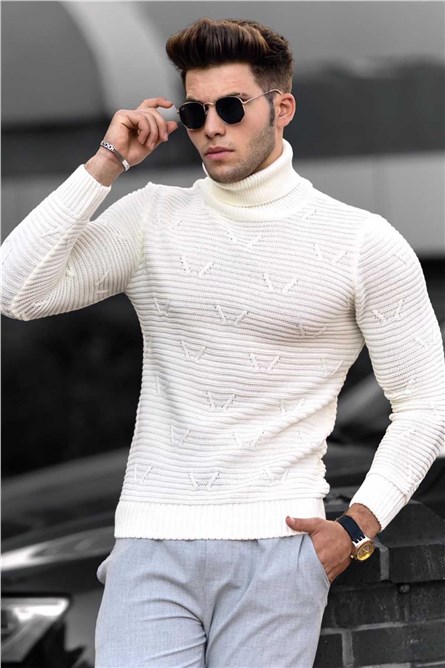Maglione da uomo 4689 - Bianco 289460