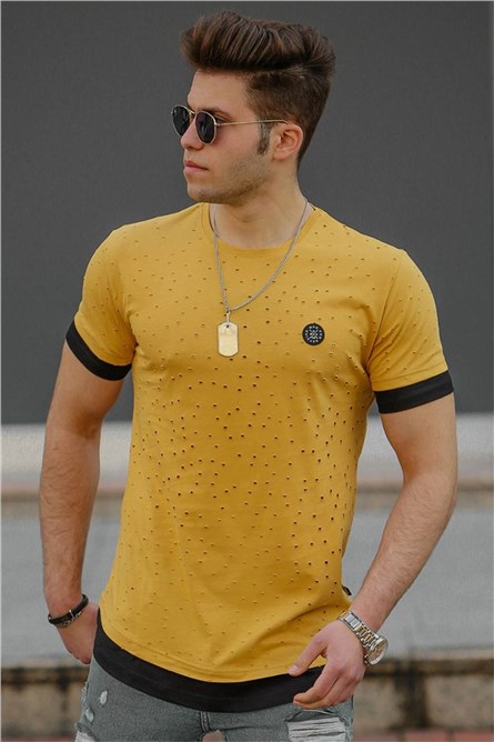 T-shirt da uomo 4489 - Giallo 287334