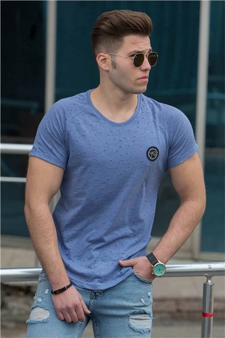 Maglietta da uomo 4058 - Indaco 286022