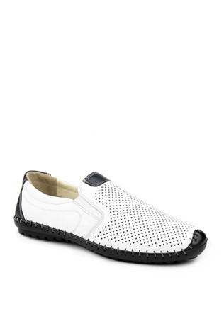 GPC POLO Męskie skórzane buty. Ręcznie robione  - białe  81044490