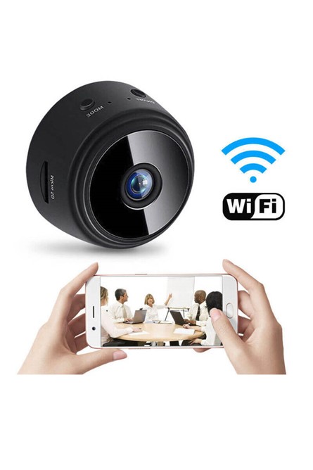 Mini biztonsági kamera újratölthető akkumulátorral - Fekete 20210835829