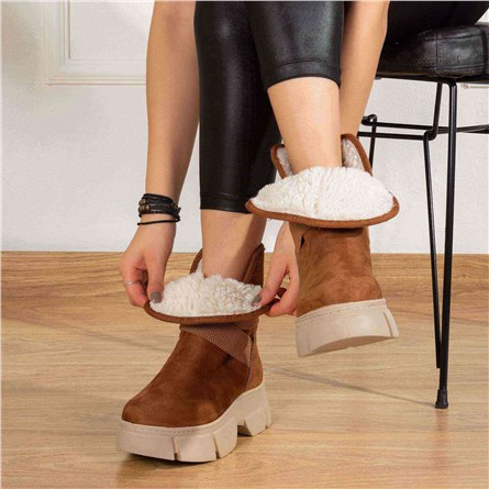 Ženske čizme od antilopa  - boja taba #384528