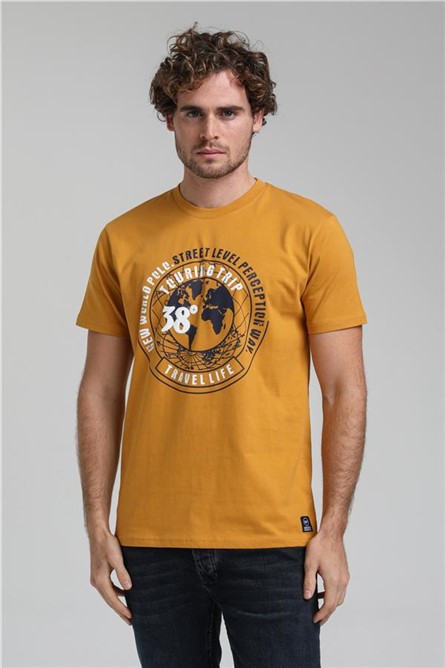 New World Polo Girocollo Senape Regular Custom T-Shirt 23SSM20292 #371548