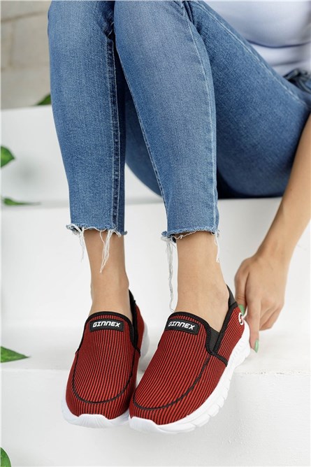 Unisex Scarpe sportive 001204 - Rosso con Nero #325981