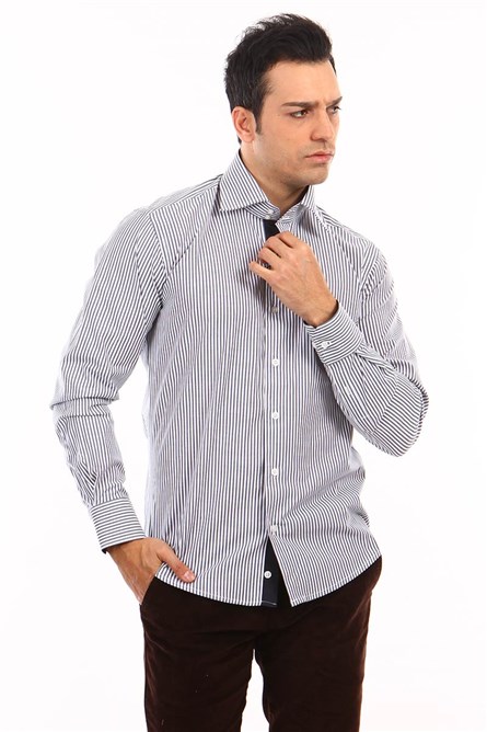 Camicia da uomo blu 12010