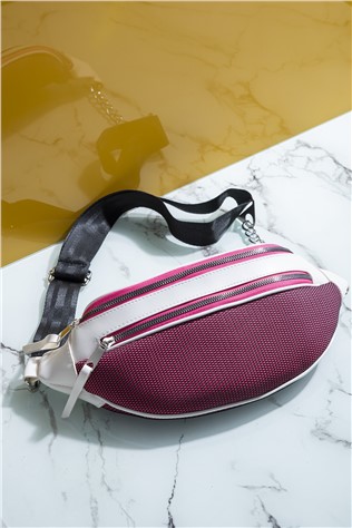 Backpack Women Bag Tbc01 White Claret Red # 273646