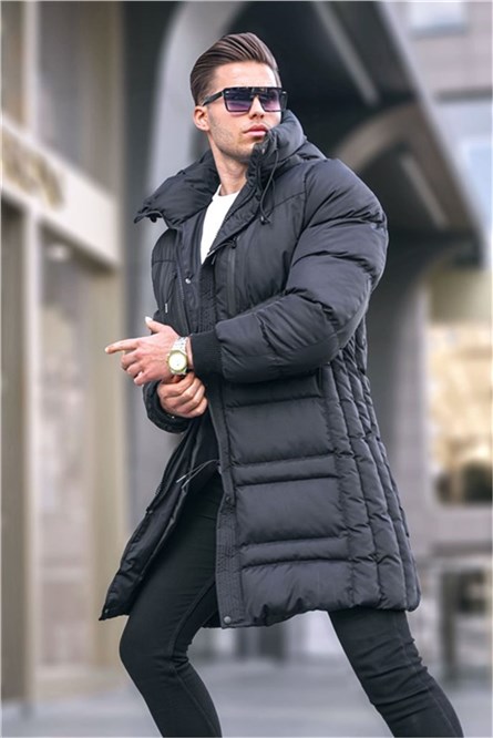 Giacca Lunga da Uomo 6307 - Nera #362270