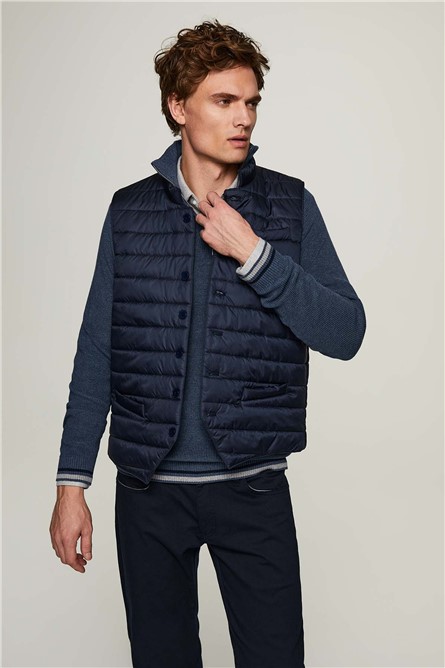 Gilet trapuntato uomo - Blu navy #366059