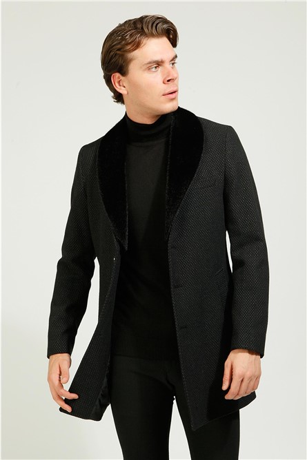 Cappotto da uomo Slim Fit - Nero # 363574