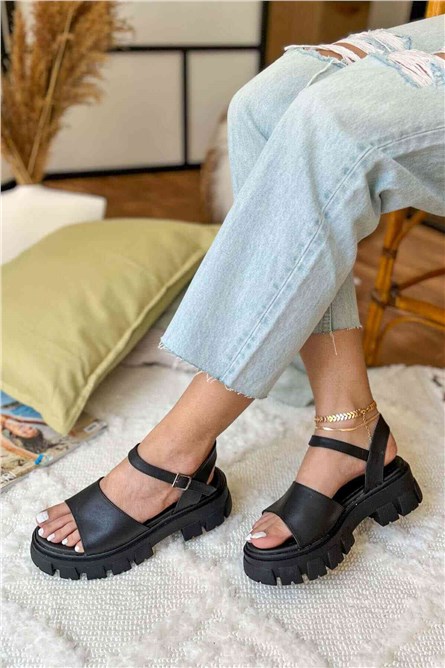 Women's Casual Sandals - Matte Black #384551