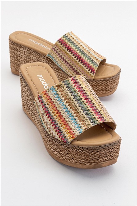 Pantofole con suola intera da donna - Beige #382794