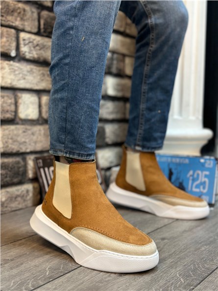 Men's Suede Athletic Boots BA0150 - Taba #411022