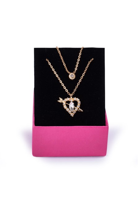 Collana doppia da donna con elemento fiore - Oro 20210835685