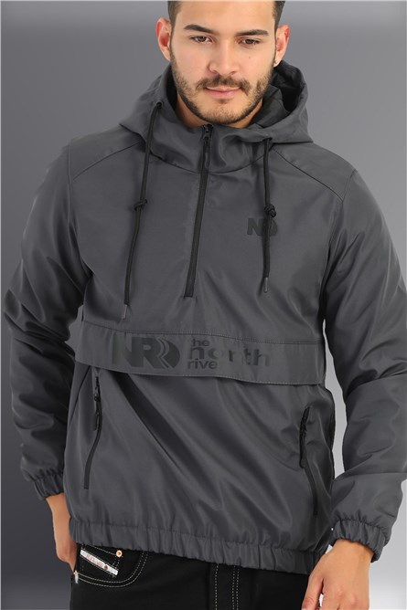 Giacca anorak con cappuccio da uomo DAN-300 - Antracite #408830