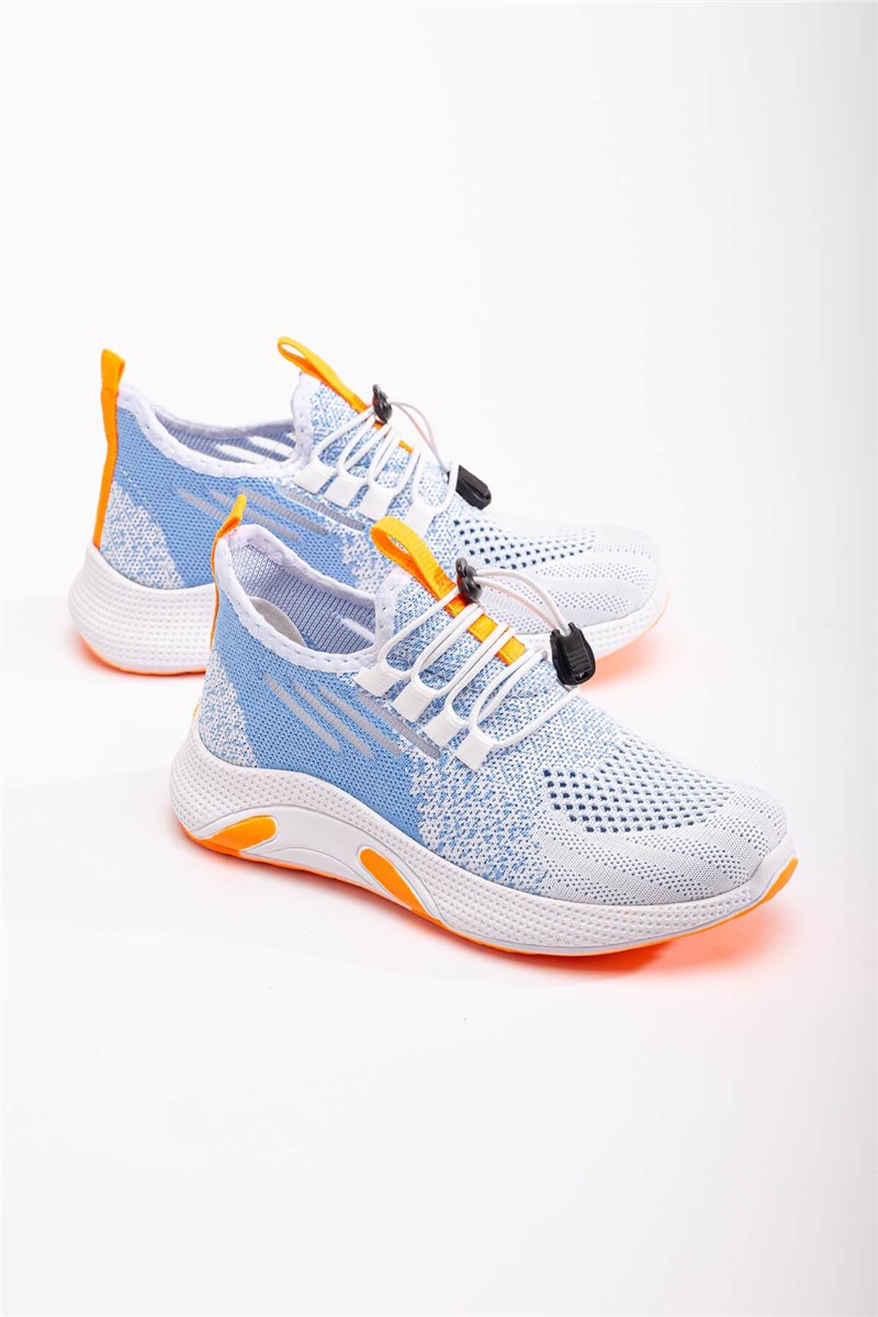 Children's sports shoes - White with Orange #370831