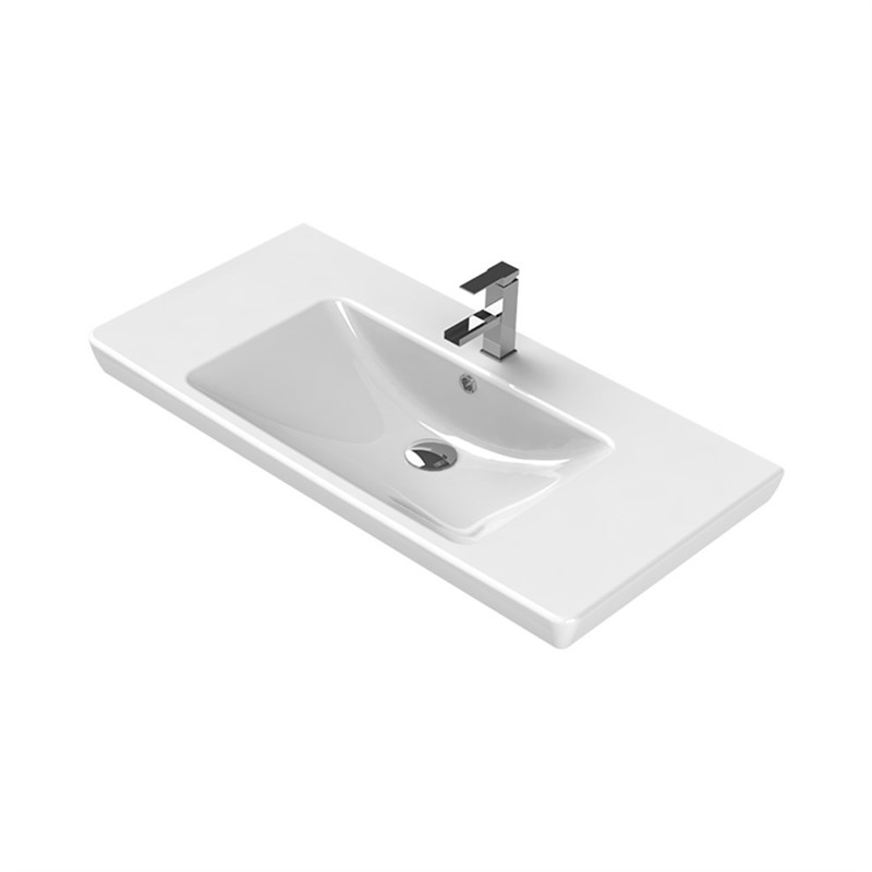 Turkuaz CeraStyle Porto fürdőszobai mosdó 95 cm - fehér #335906