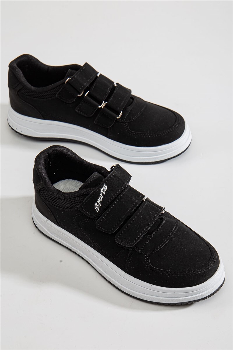Dječje sportske cipele s čičak kopčom - crne #366113
