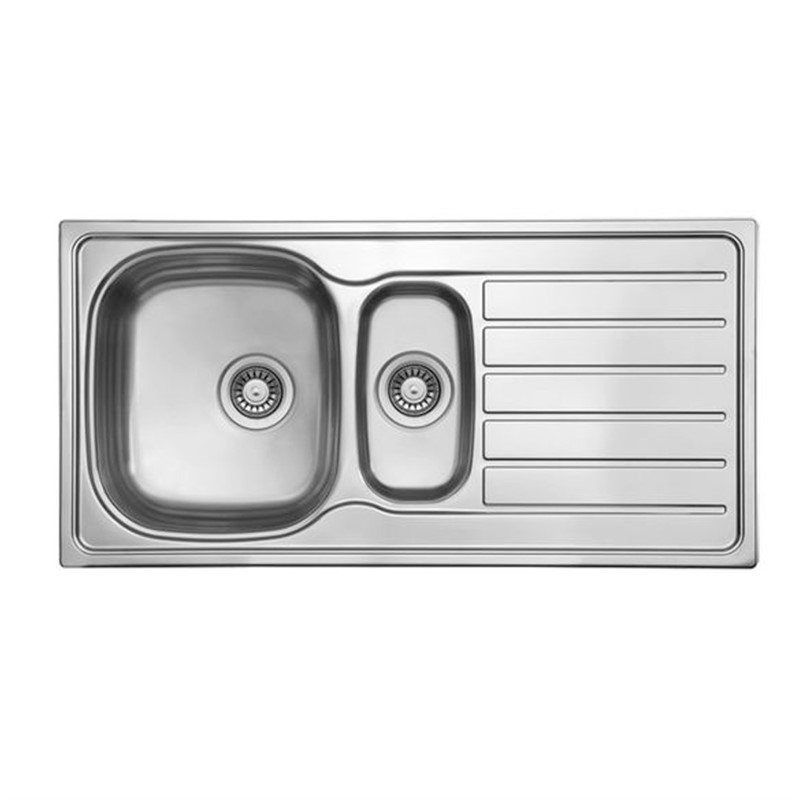 Ukinox Hypnos 100 F2LR.GT Stainless Steel Kitchen Sink 60 cm - Inox #356976