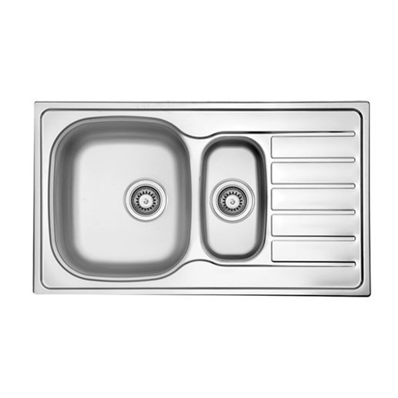 Ukinox Hypnos 80 I2LR. GT Countertop Steel Kitchen Sink 60cm - Stainless Steel #356986
