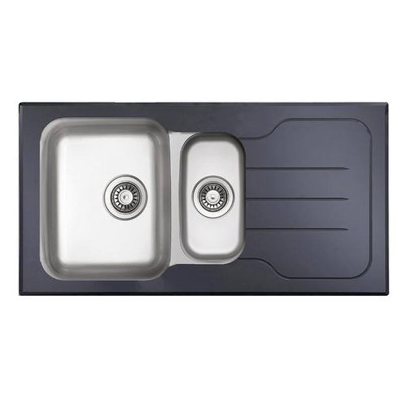 Ukinox Safir 100 I5PO.GT Countertop Kitchen Sink 60cm - Black #357022