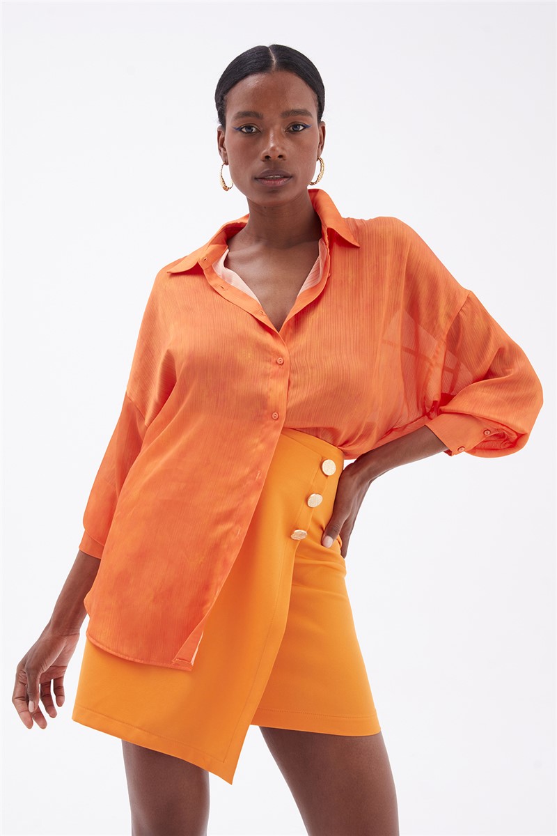 Women's Oversize Shirt - Orange #332921