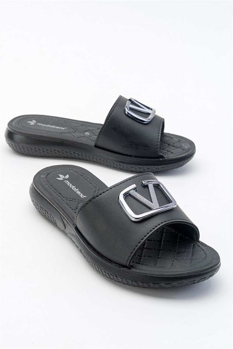 Chinelos Casuais Femininos - Pretos #381670
