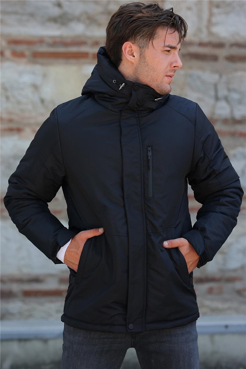 GPA-170 Muška vodootporna jakna s kapuljačom - crna #409108