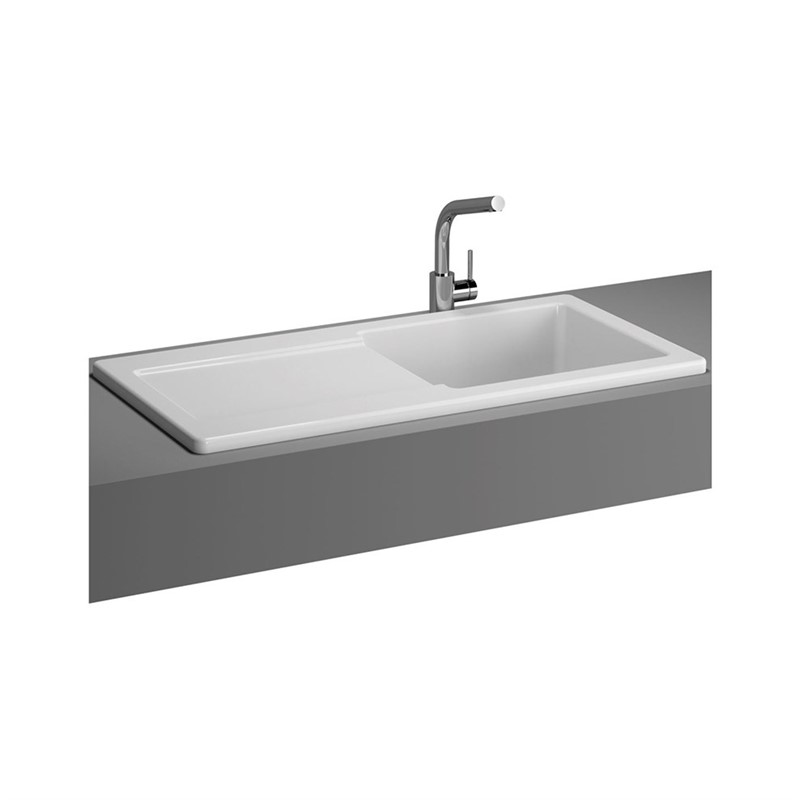 VitrA Arkitekt Kitchen sink 100 cm - White #341237
