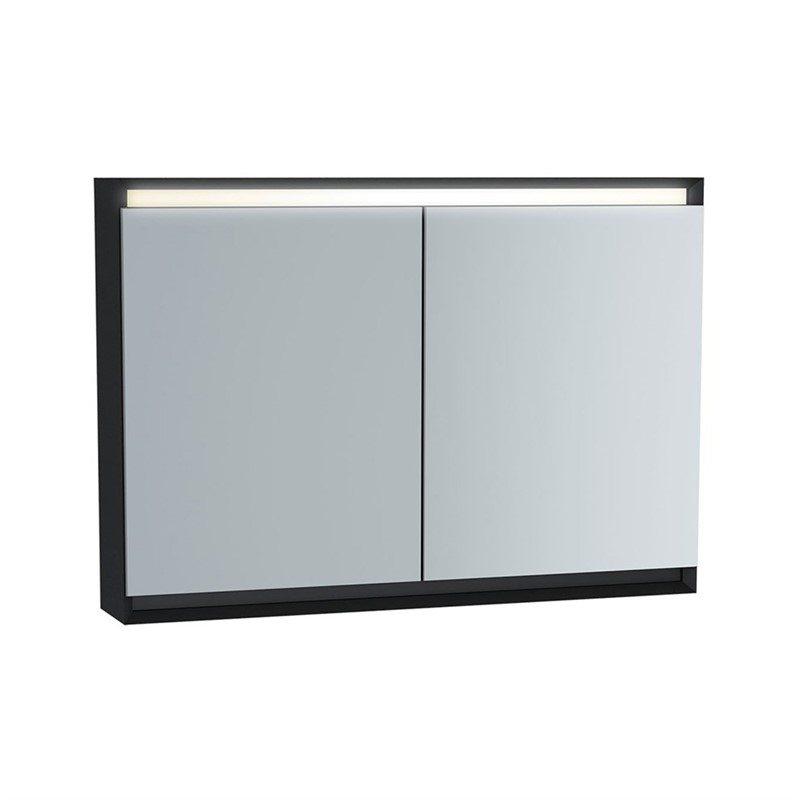 VitrA Frame Cabinet with LED mirror 100cm - Black #338867