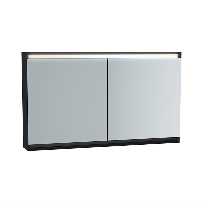 VitrA Frame Led Cabinet Mirror 120 cm - Matte Soft Black #338870