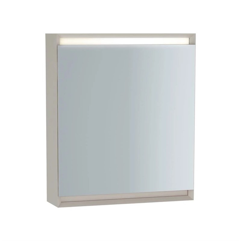 VitrA Frame Left Opening Cupboard Mirror 60 cm - Matte Soft White #352939