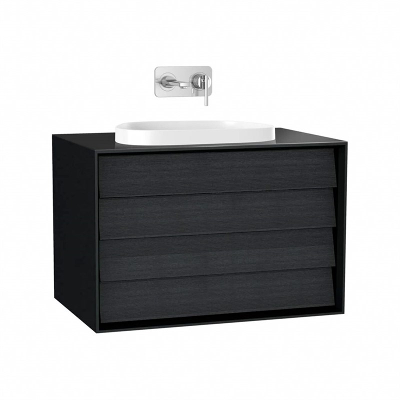 VitrA Frame Bathroom Base Cabinet 80 cm - Black Oak #345134