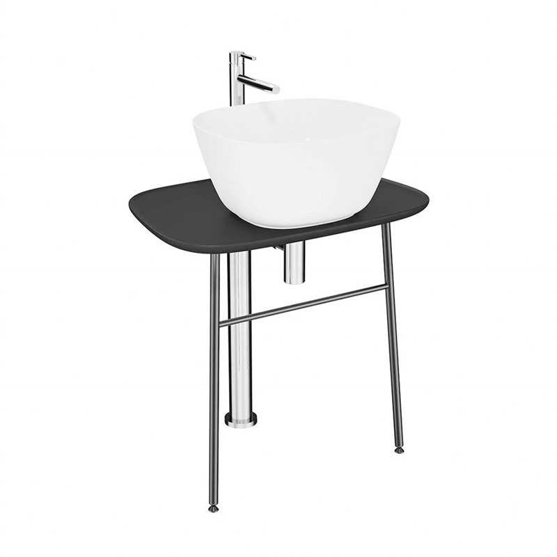 VitrA Plural Countertop with sink stand 70 cm - Matte Black #345214