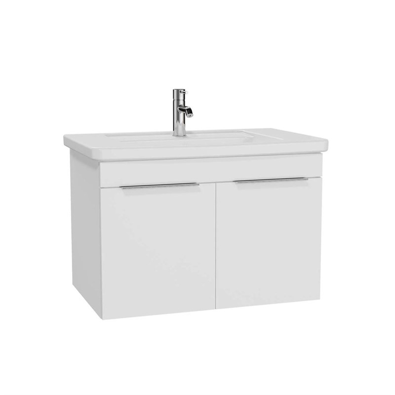 Vitra Quadrum Bathroom Cabinet 80cm - White #355244