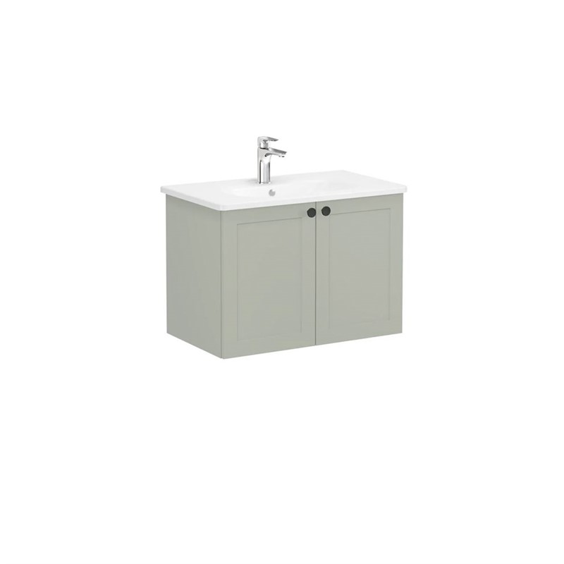 VitrA Root Classic Base cabinet with sink 80 cm - Light green mat #353833