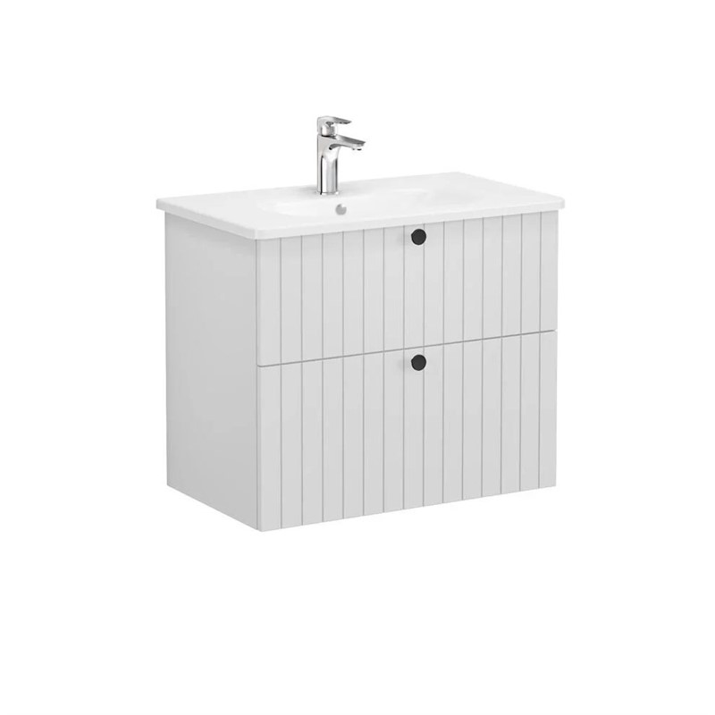 Vitra Root Groove Base cabinet with sink 80 cm - Light gray matt #354389