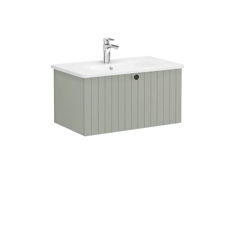 Vitra Root Groove Cabinet with sink 80cm - Matte Green #354331