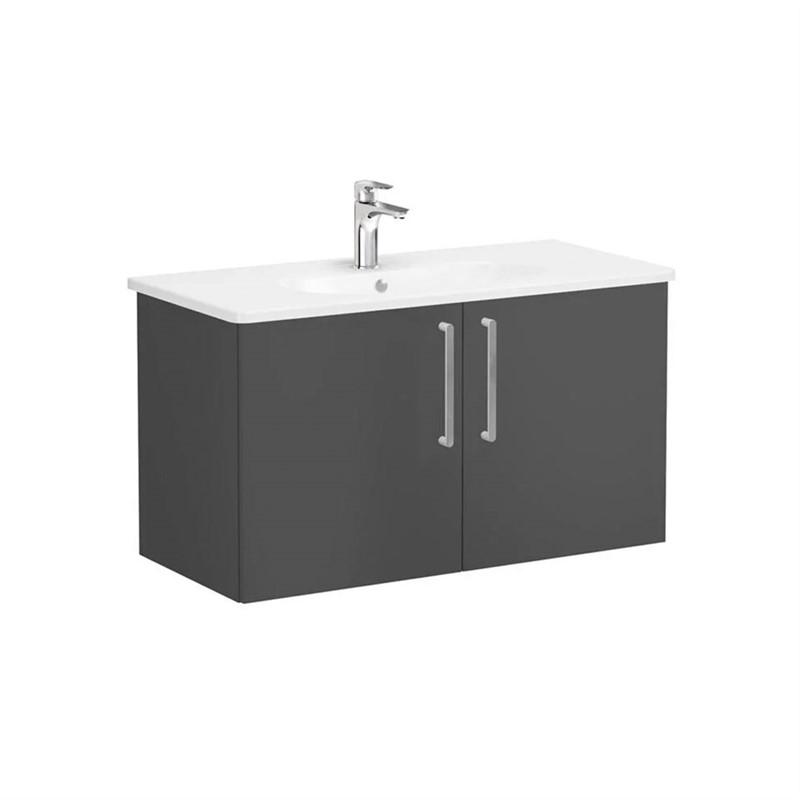 Vitra Root Cabinet with sink 100 cm - Matt gray #354750