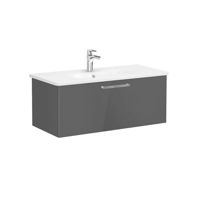 Vitra Root Base cabinet with sink 100 cm - Anthracite #354867