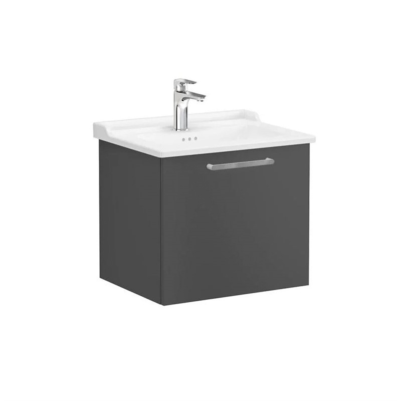 Vitra Root Single Drawer Sink Cabinet 60cm - Matte Gray #354820