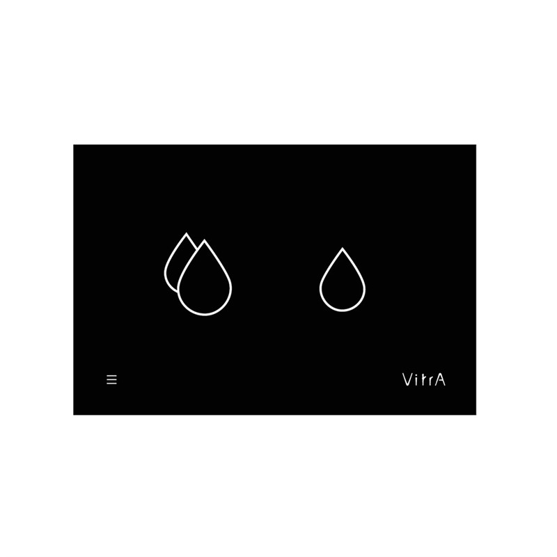 VitrA V-Care Control Panel 8cm - Black #340603