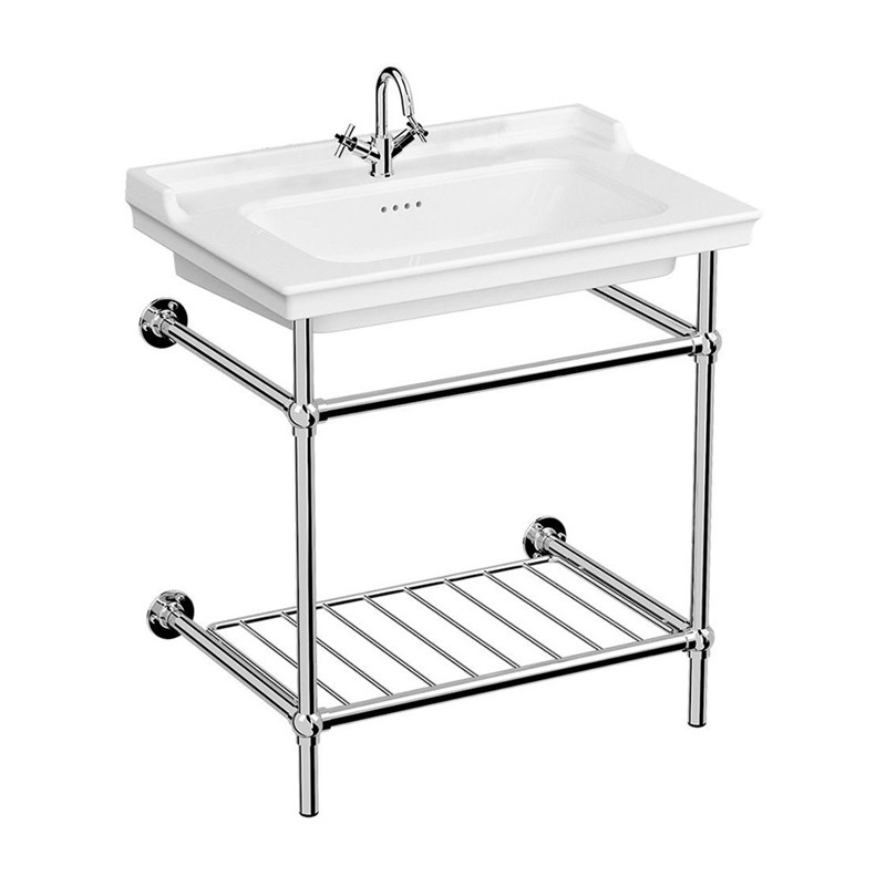 VitrA Valarte Мивка за баня с метална етажерка 65 см - Бяла #341185